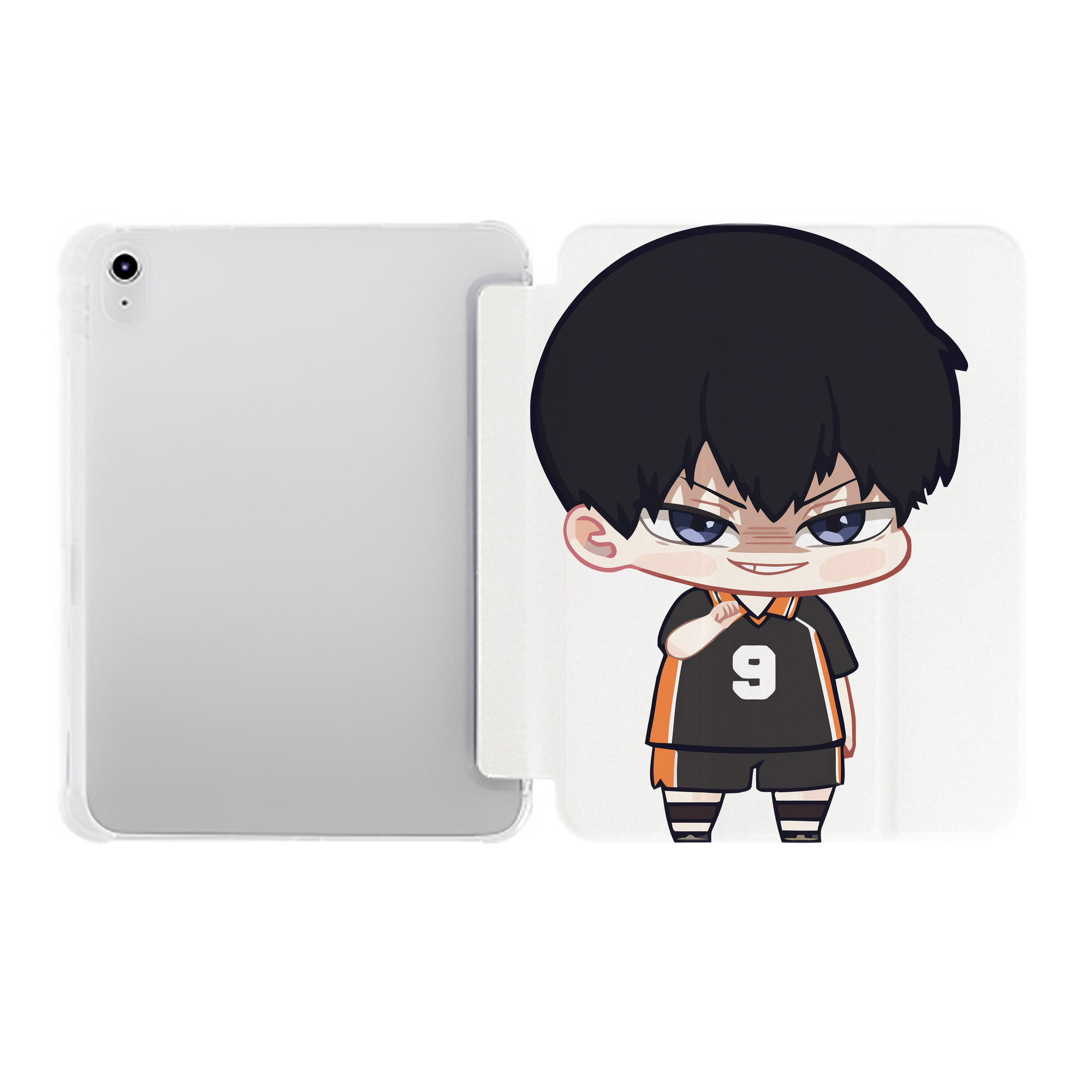 （画像用） ハイキュー!! Haikyu!! IPad ケース ペン収納付き 三つ折りスタンド PUレザー×シリコン 対応機種9.5/10.5/10.9インチ